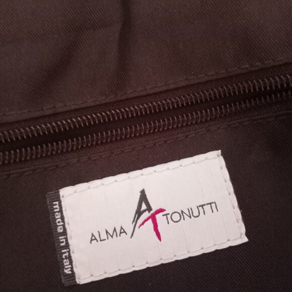 Alma Tonutti Tweed and Leather Chain Strap Shoulder Bag - Picture 6 of 9